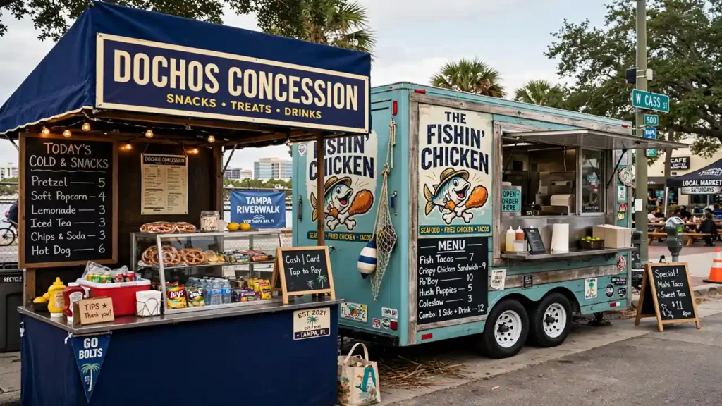 dochos concession and the fishin chicken food truck tampa fl​
