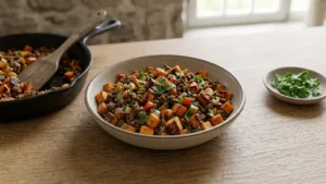 ground beef and sweet potato